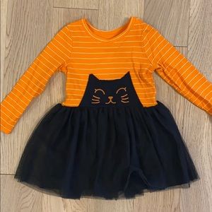 Halloween cat shirt with tutu bottom